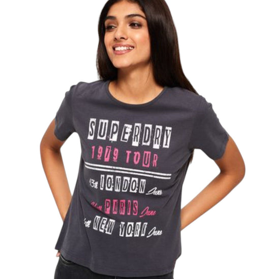 SUPERDRY sötétszürke póló