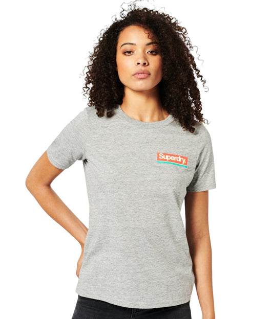 SUPERDRY szürke melírozott póló