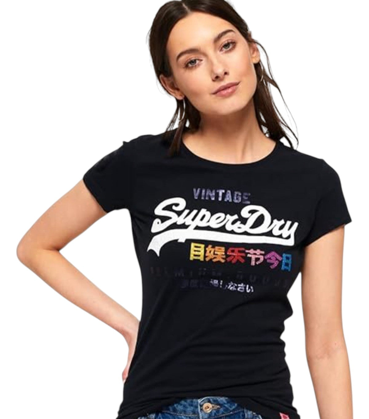 SUPERDRY fekete póló