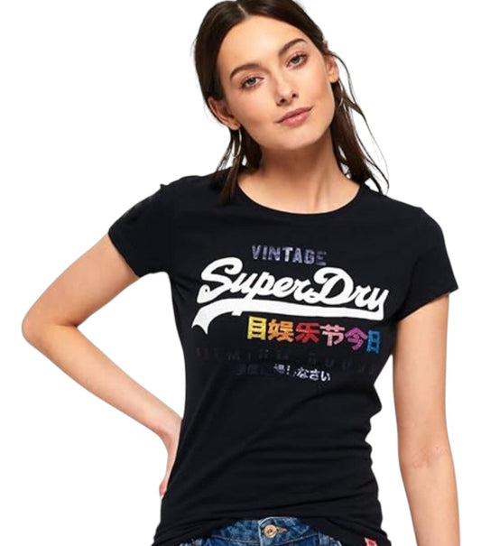 SUPERDRY fekete póló