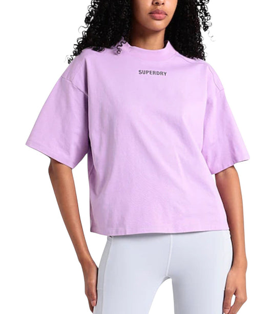 SUPERDRY lila magas nyakú oversized póló