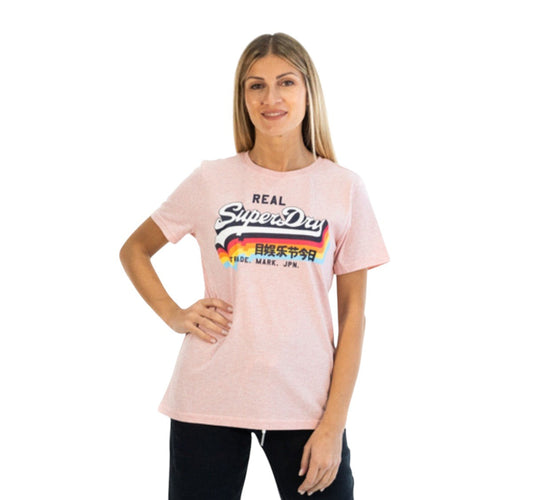 SUPERDRY rózsaszín melírozott póló
