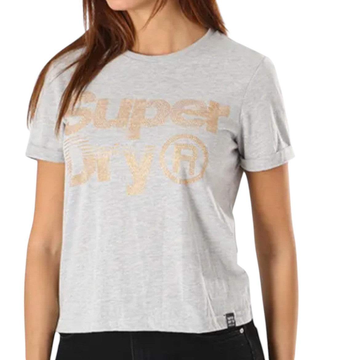 SUPERDRY szürke melírozott póló