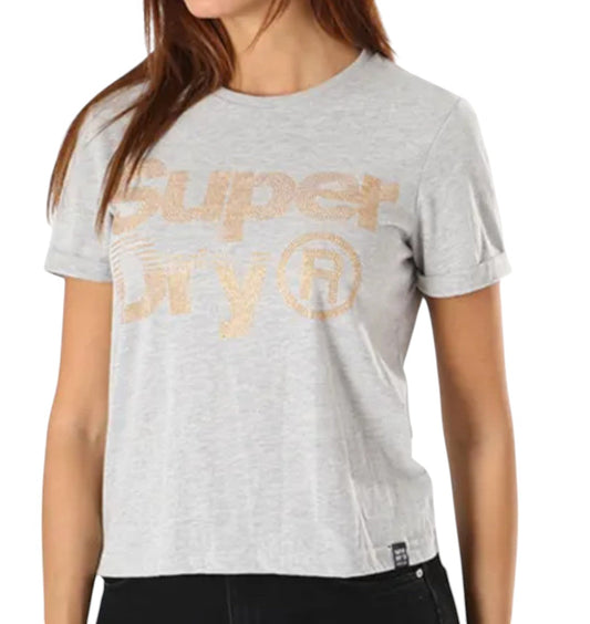 SUPERDRY szürke melírozott póló