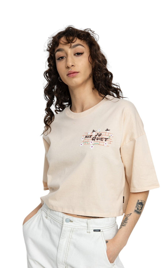 VOLCOM bézs crop top póló