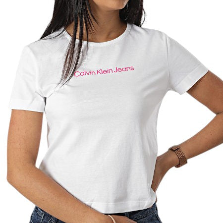 CALVIN KLEIN fehér crop top póló