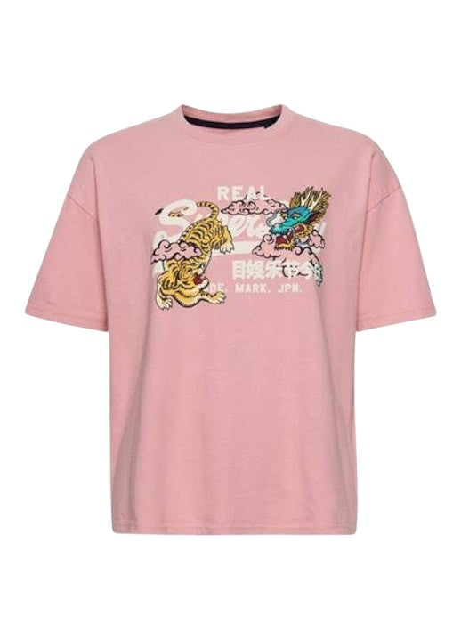 SUPERDRY rózsaszín oversized póló
