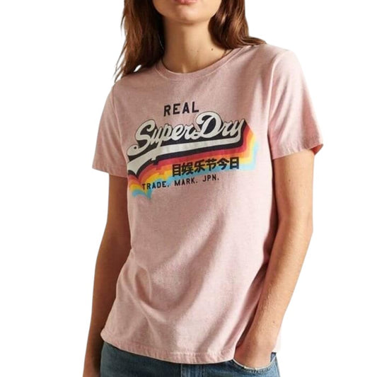 SUPERDRY rózsaszín retro póló