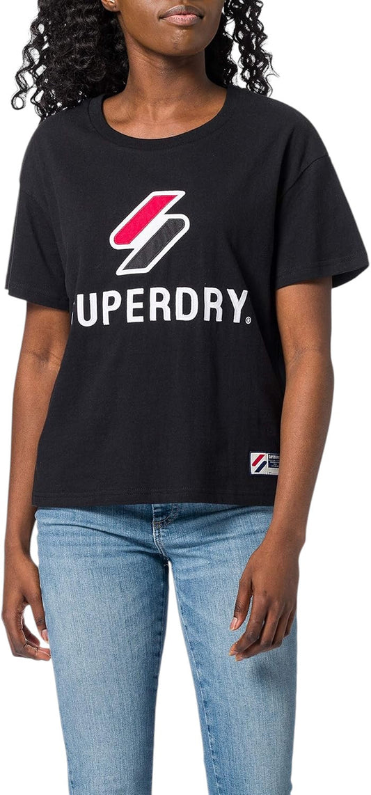SUPERDRY fekete oversized póló
