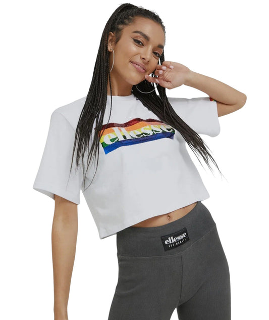 ELLESSE fehér crop top póló