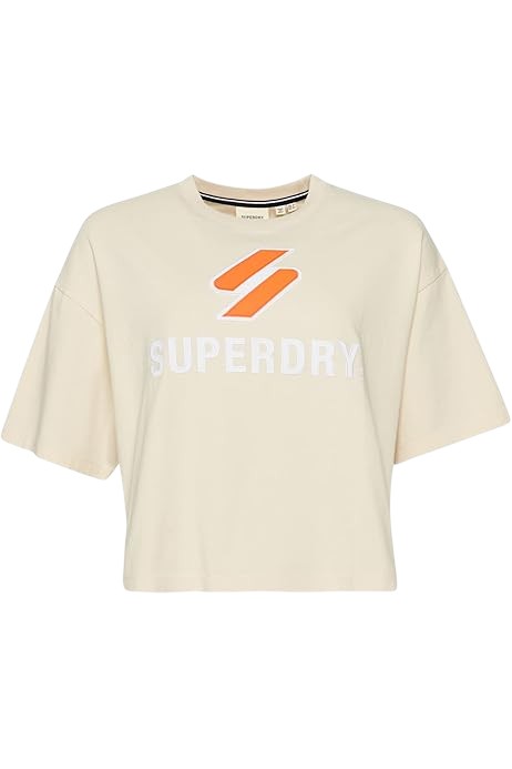 SUPERDRY krém crop top póló