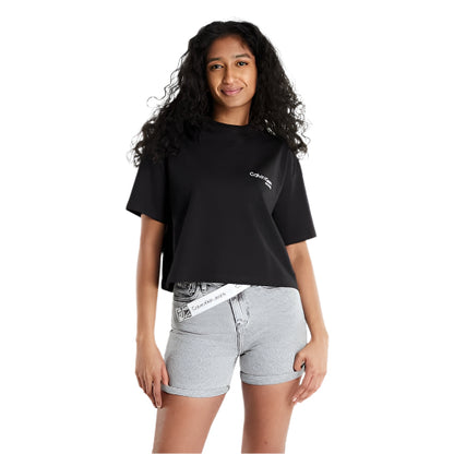 CALVIN KLEIN fekete női crop póló