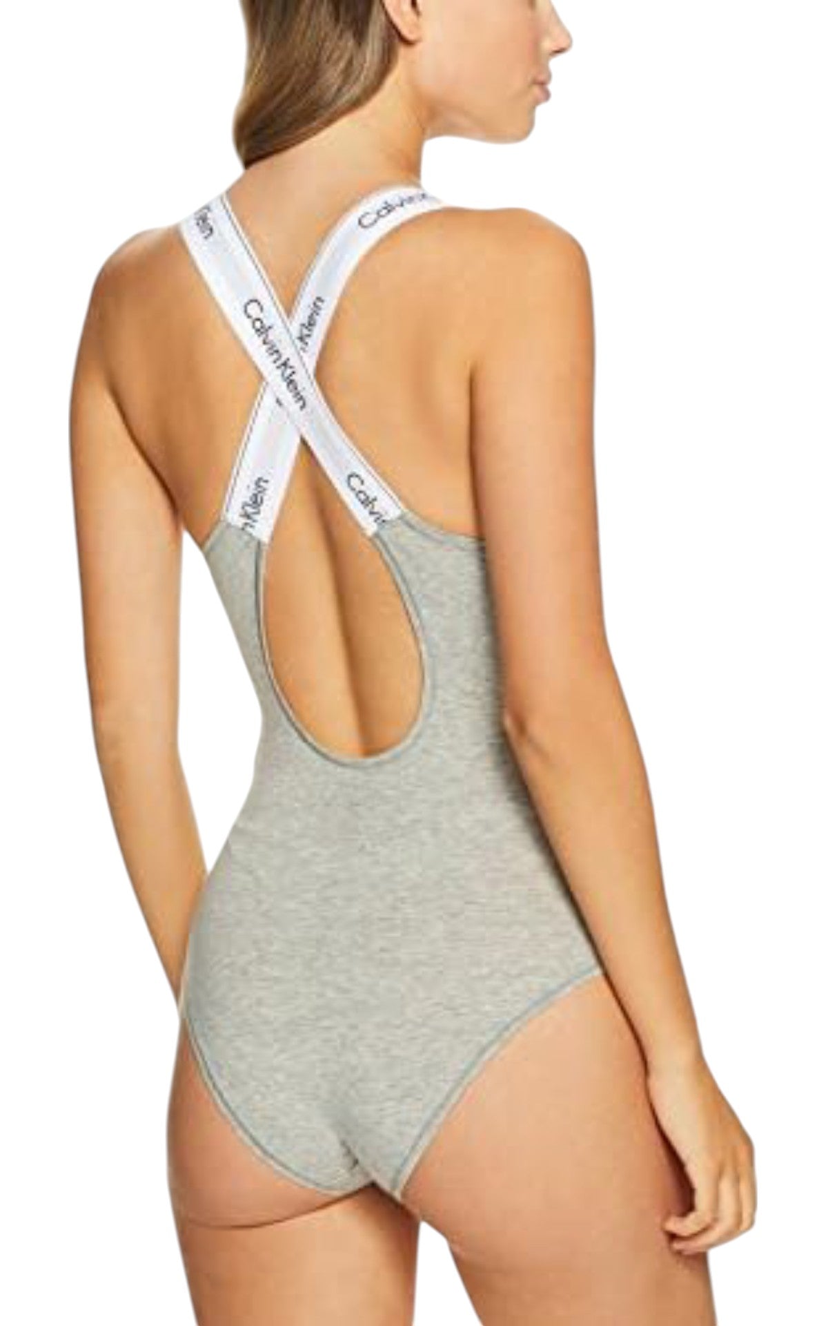 CALVIN KLEIN szürke pántos body