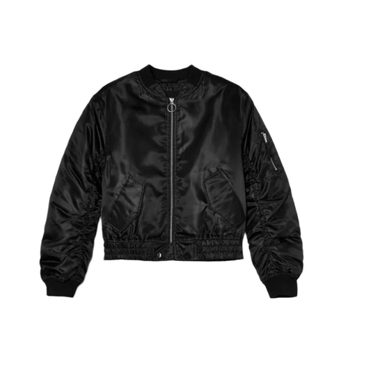CROPP fekete fényes bomber dzseki