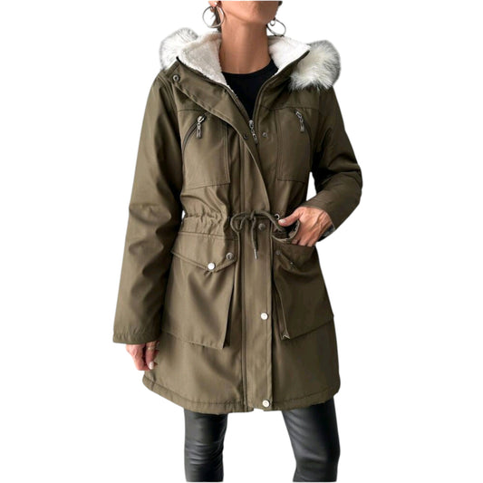 SHE olívazöld kapucnis parka