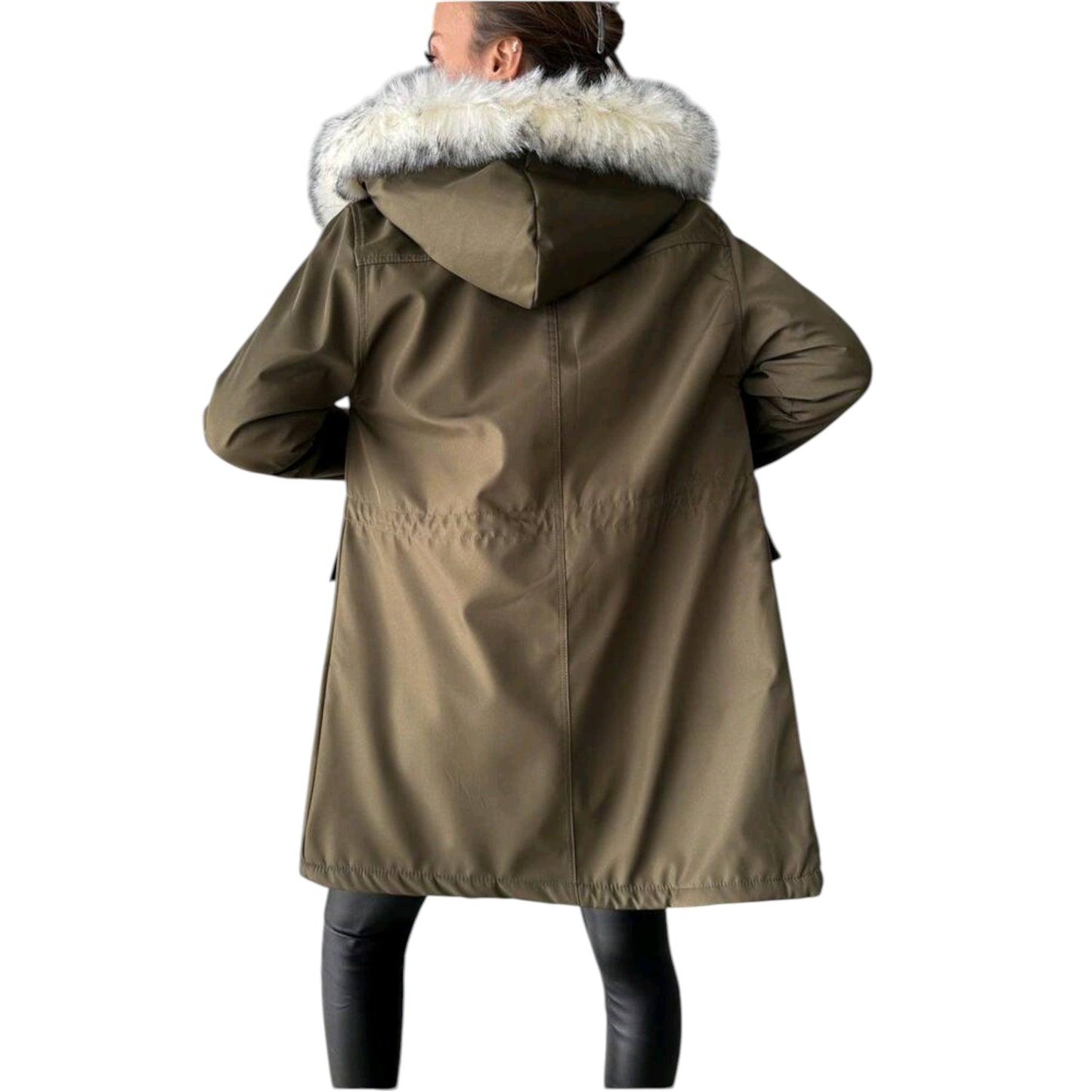 SHE olívazöld kapucnis parka