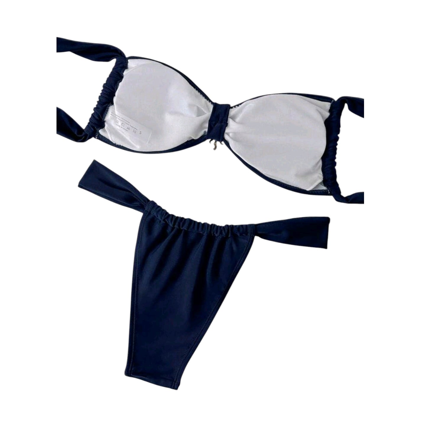 SHE sötétkék bandeau bikini