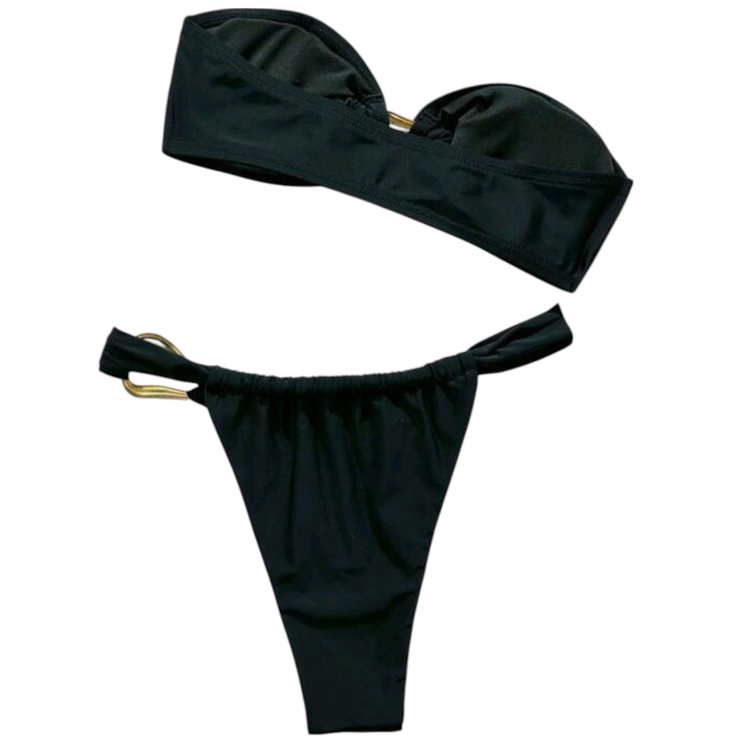 SHE fekete bandeau bikini