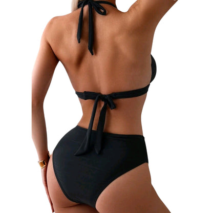 SHE fekete láncos bikini