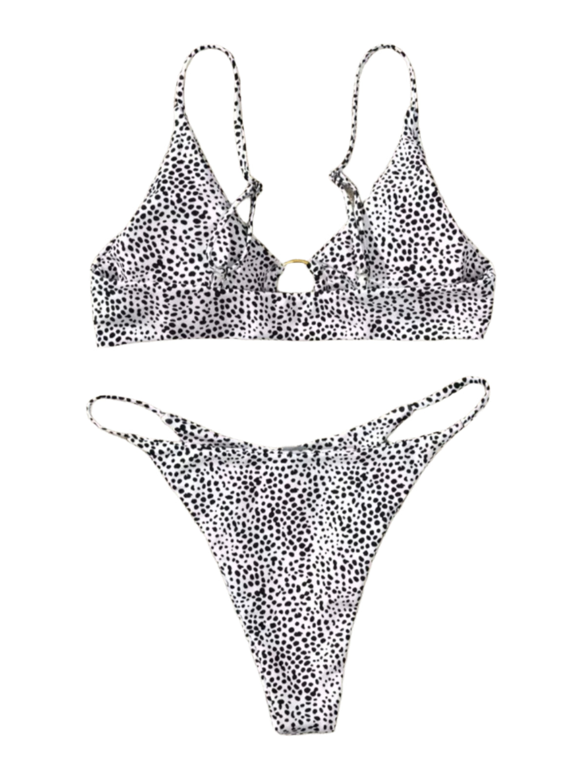 SHE fehér pöttyös mintás bikini