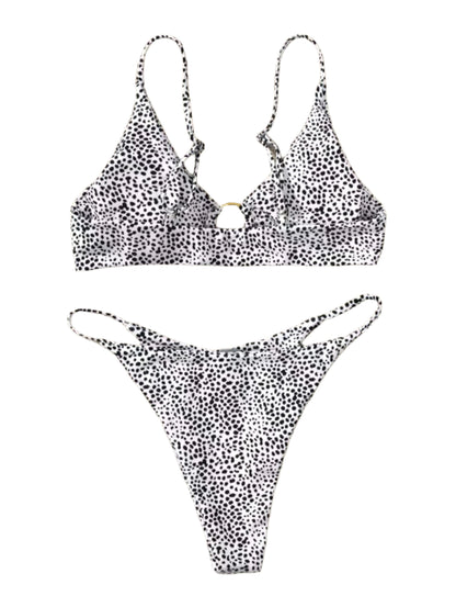 SHE fehér pöttyös mintás bikini