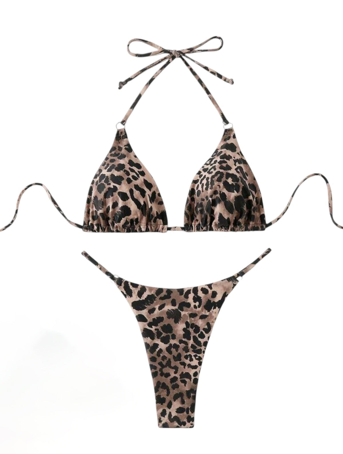 SHE leopárdmintás háromszög kétrészes bikini