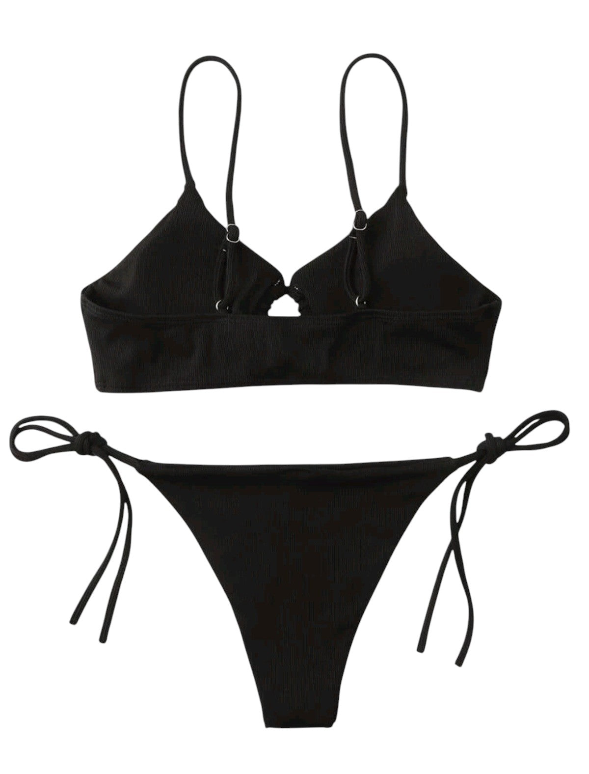 SHE fekete megkötős háromszög bikini