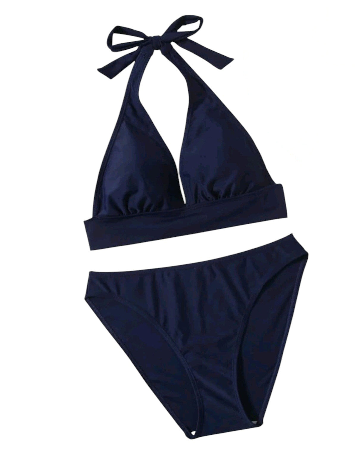 SHE sötétkék halter bikini szett