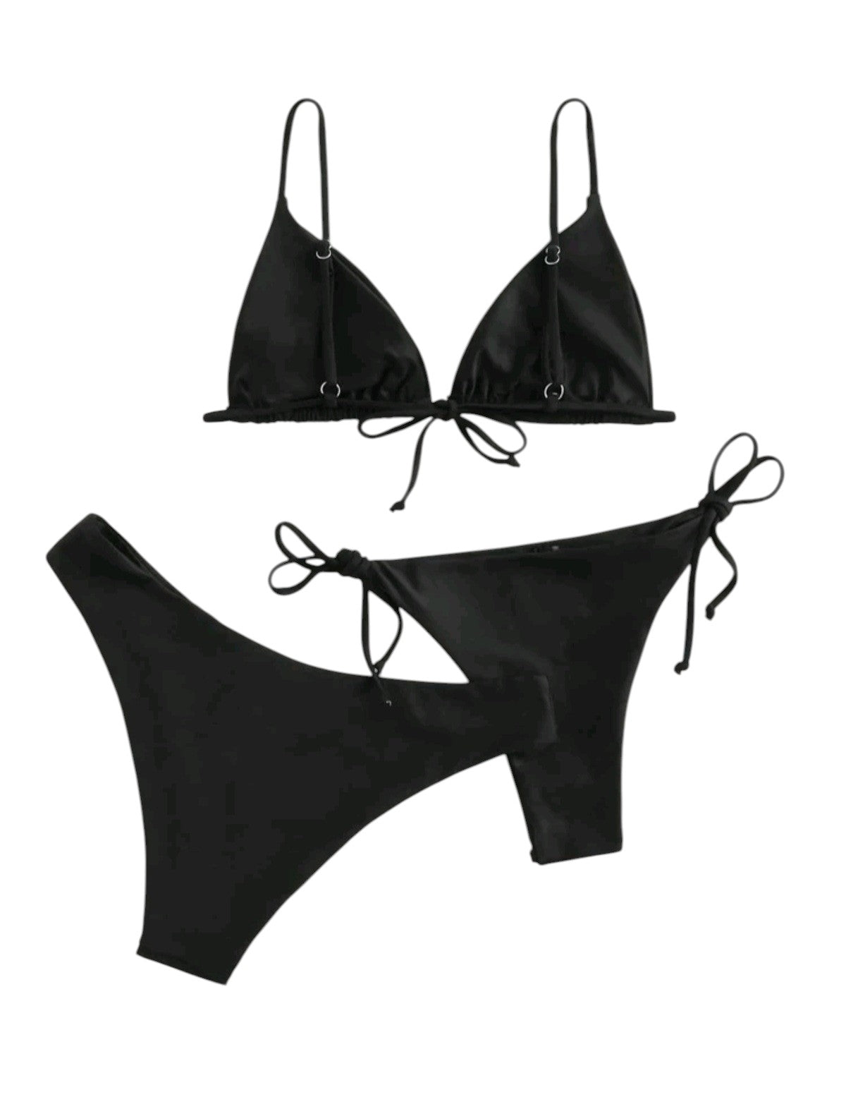 SHE fekete megkötős háromszög bikini szett