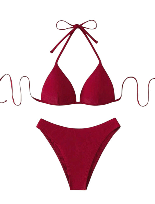 SHE bordó háromszög bikini