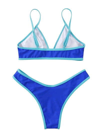 SHE kék kontrasztszélű bikini