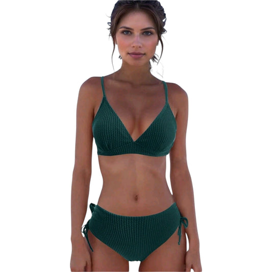 SHE zöld kötött bikini szett