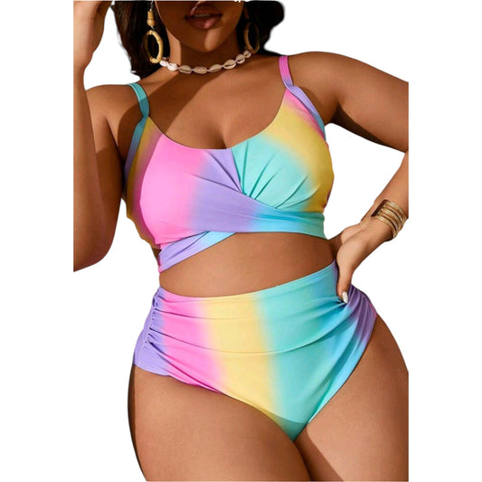 SHE szivárvány színű bikini szett