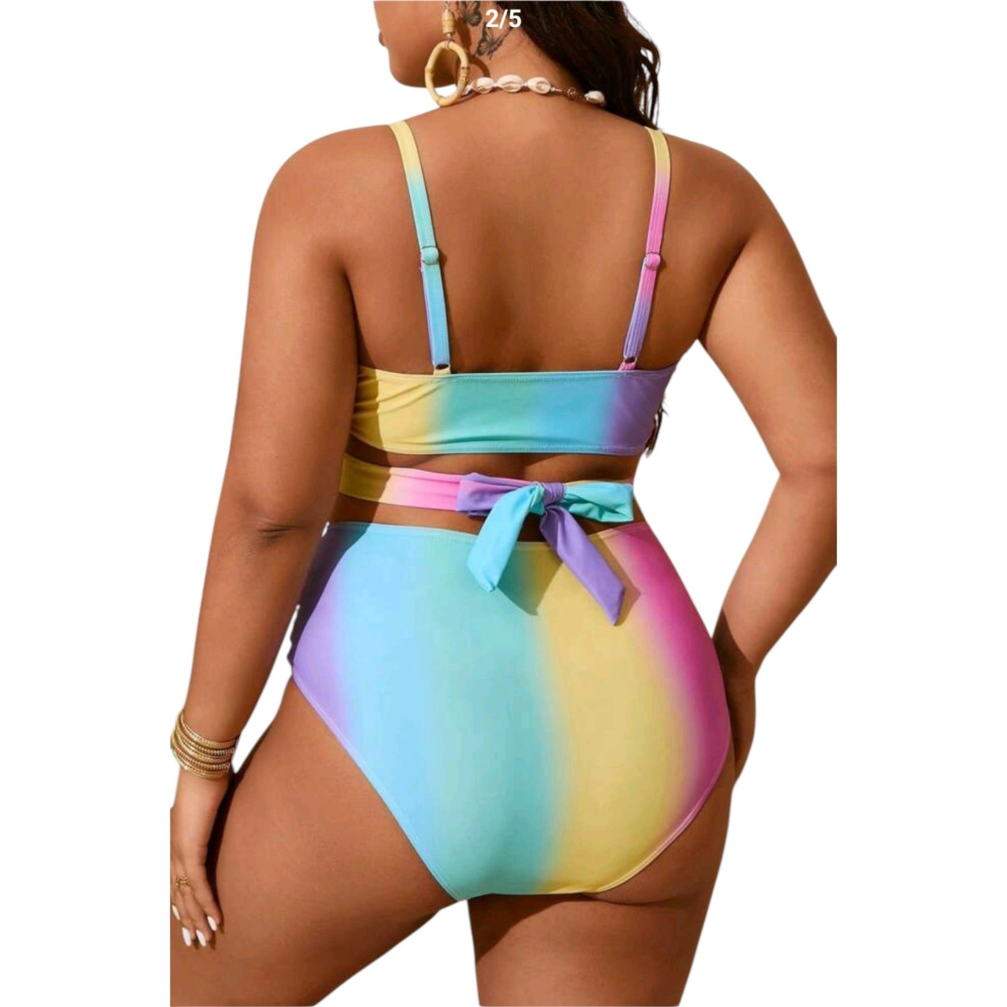 SHE szivárvány színű bikini szett