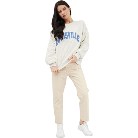 H&M világosszürke feliratos pulóver