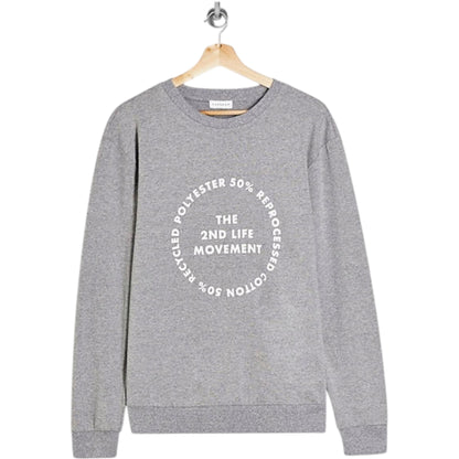TOPSHOP szürke logós pulóver