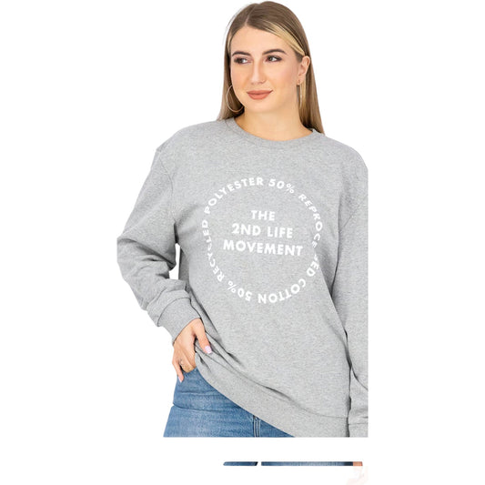 TOPSHOP szürke logós pulóver