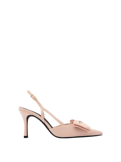 MOHITO púderrózsaszín masnis slingback körömcipő