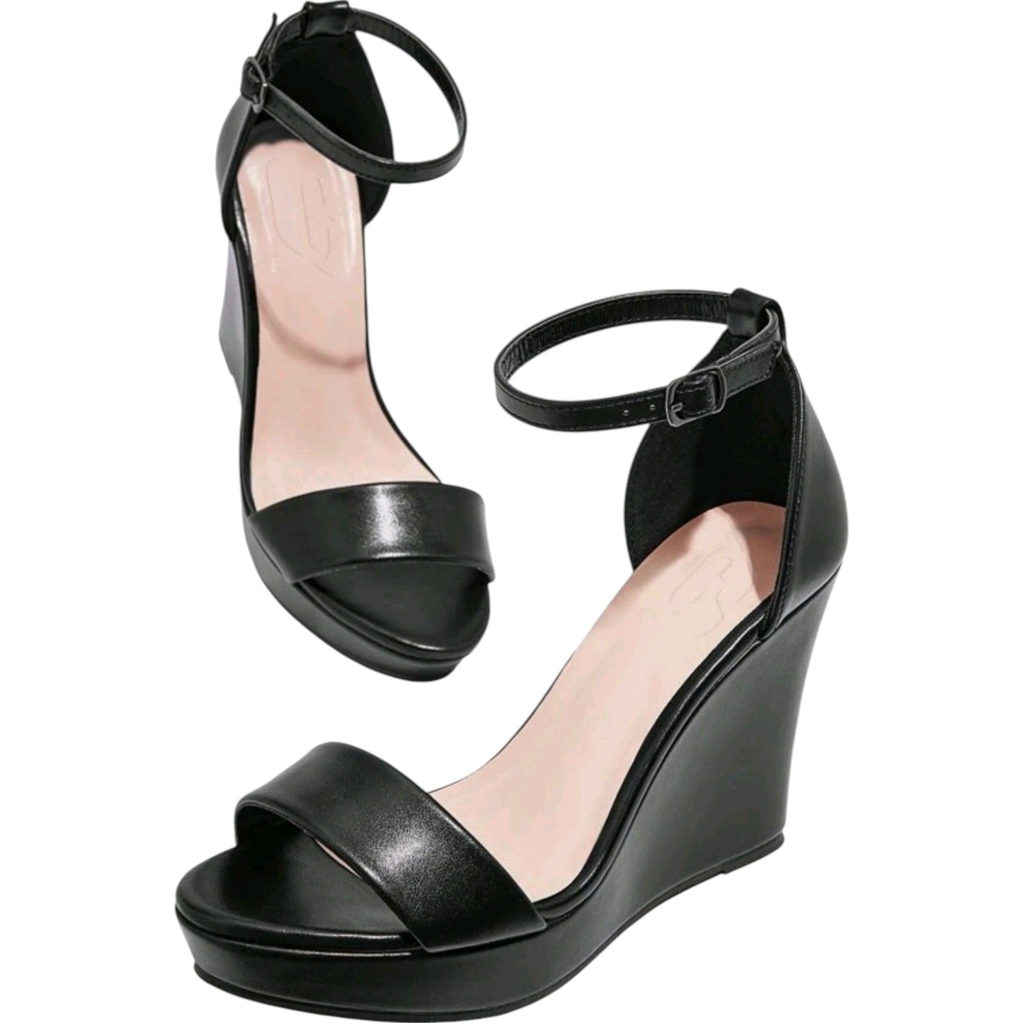 SHE fekete éksarkú szandál