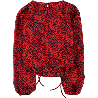 PIMKIE piros leopárd mintás ráncolt top