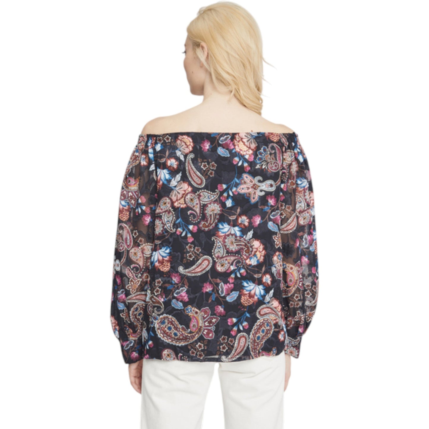 S. OLIVER sötétkék off-shoulder blúz