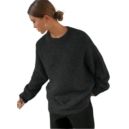 SHE fekete kötött pulóver