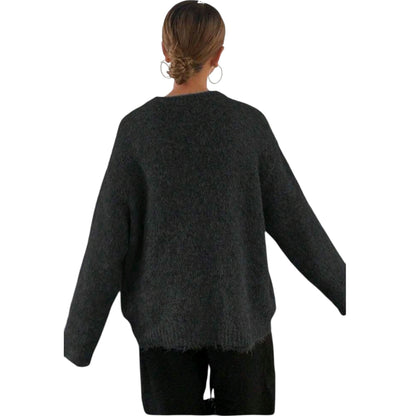 SHE fekete kötött pulóver