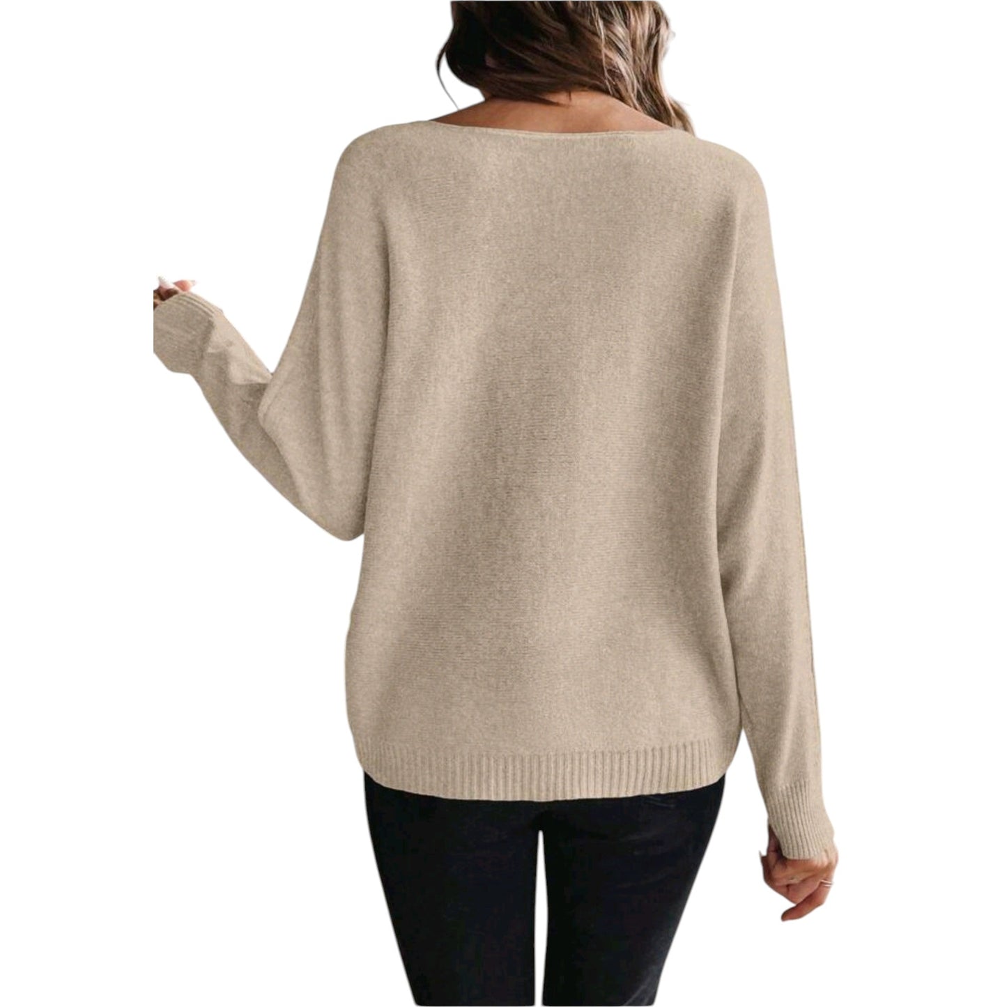 SHE bézs kötött pulóver