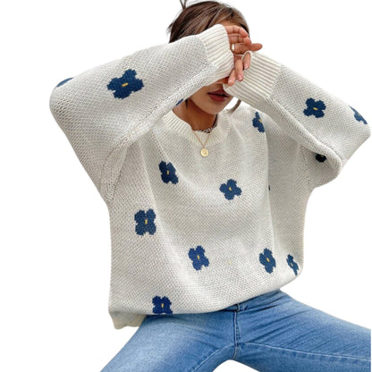 SHE fehér kötött pulóver