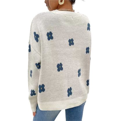 SHE fehér kötött pulóver