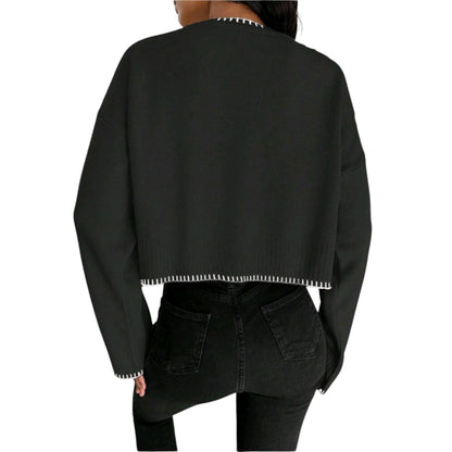 SHE fekete kötött pulóver