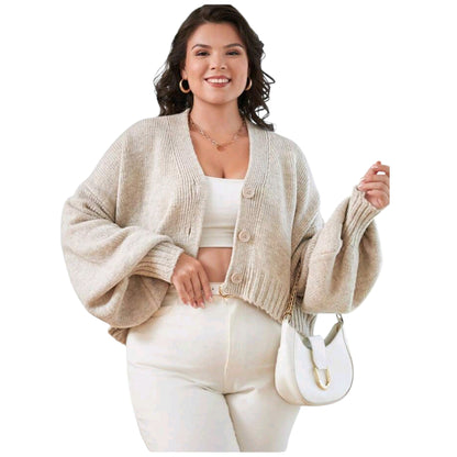 SHE bézs kötött kardigán