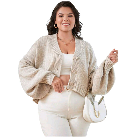 SHE bézs kötött kardigán