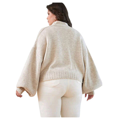 SHE bézs kötött kardigán